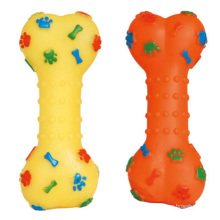 Dog Toy of Vinyl Bone with Printing Bones & Paws for Dog